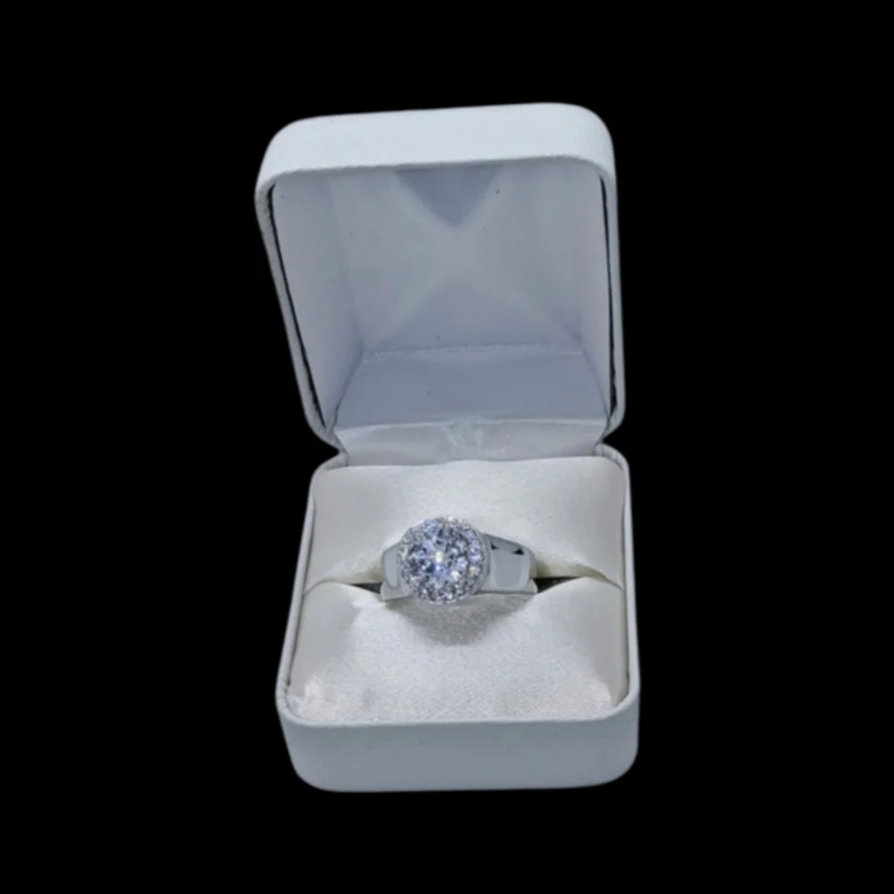 Sterling Silver CZ Ring. Stamped 